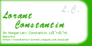 lorant constantin business card